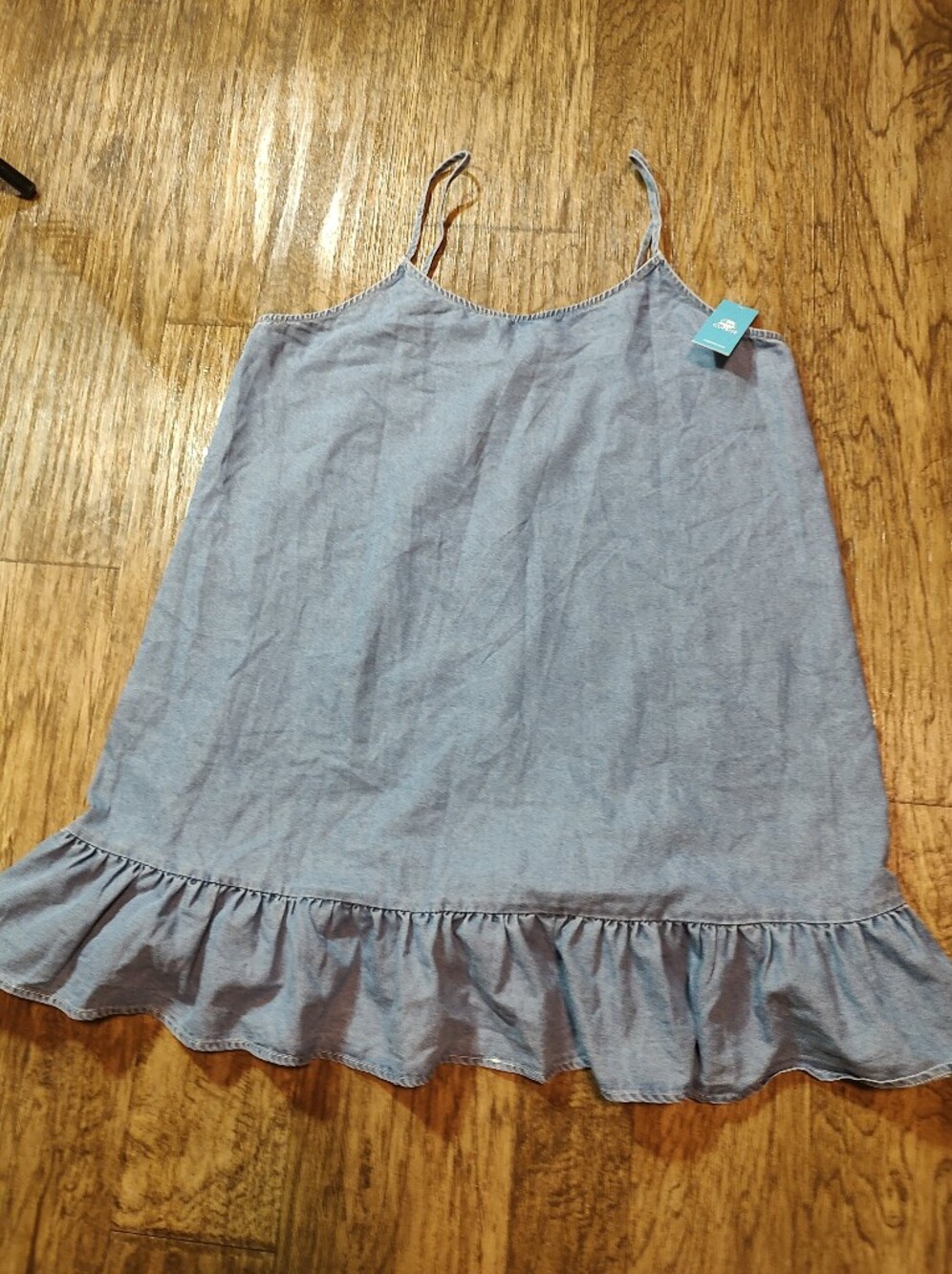Cupshe Blue Ruffle-Hem Women's Top - Lightweight Summer Style Size XL